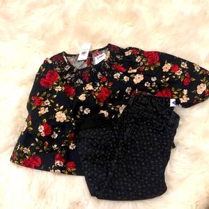 Girls dress/tunic tops & floral set